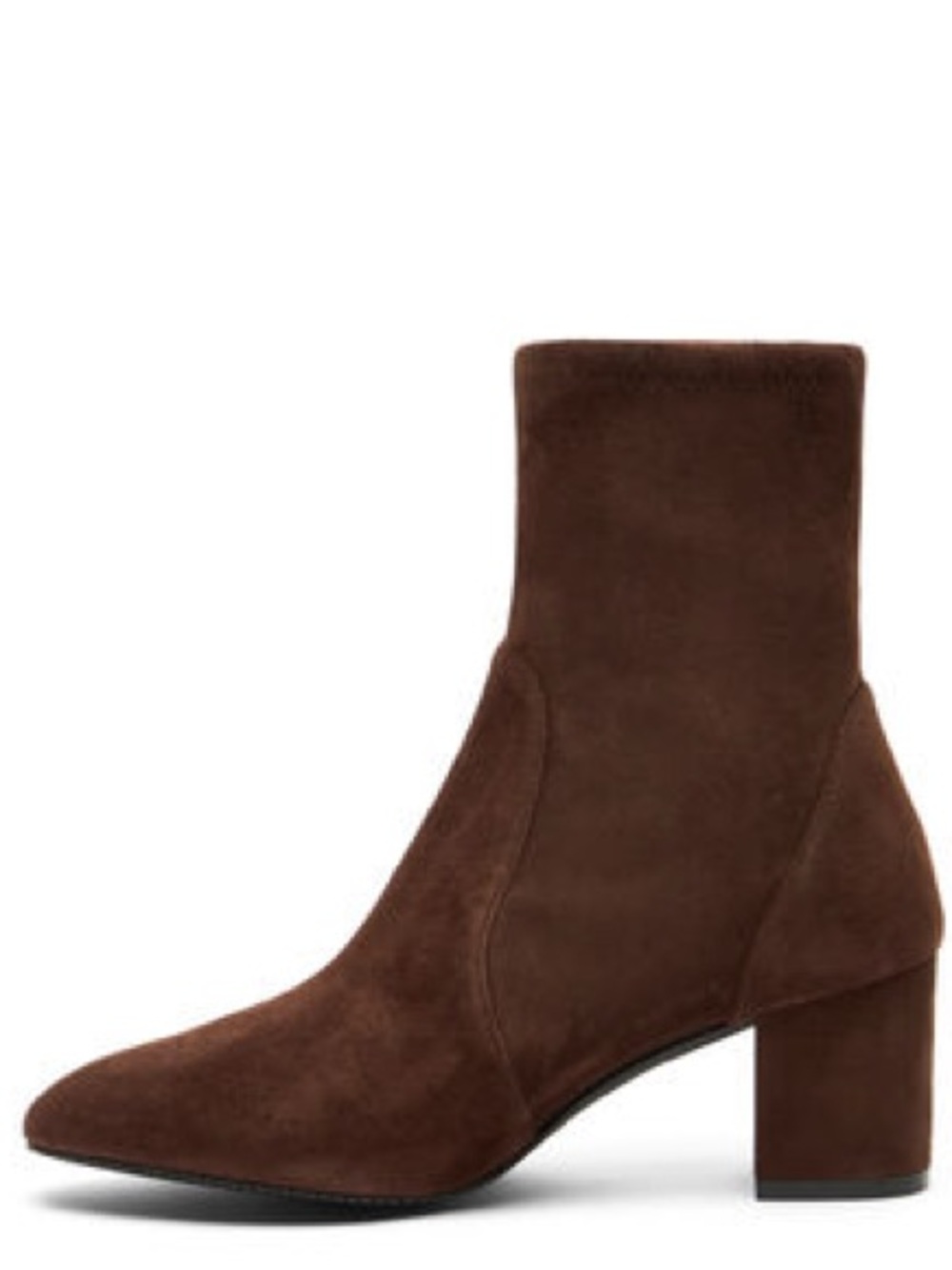 Stuart Weitzman Women's Suede Sock Boot in Chocolate